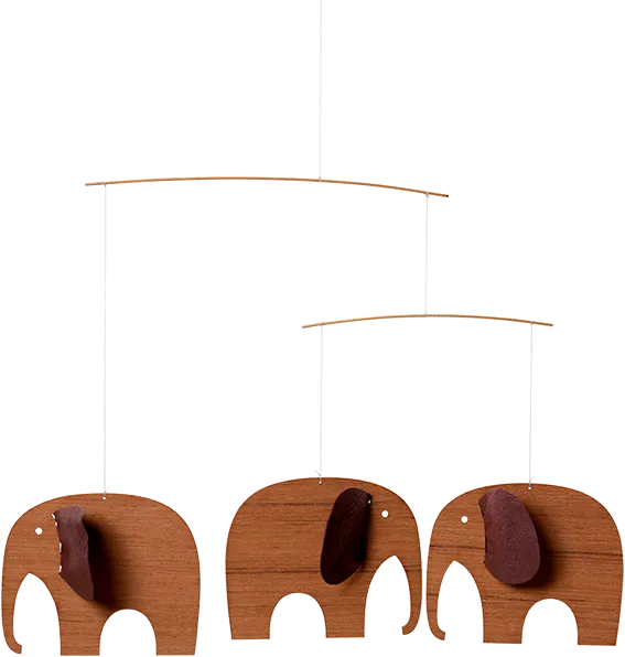Mobile Baby Elephants 3 (Holz)