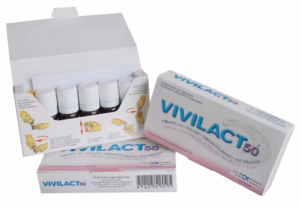 IM SET: Vivilact Trinkampullen + Flohsamen Kapseln