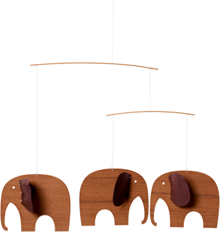 Mobile Baby Elephants 3 (Holz)