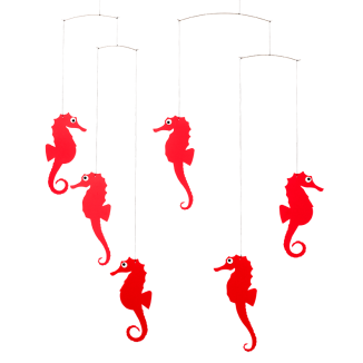 Mobile Seepferdchen (rot)
