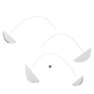 Mobile Leben & Faden (weiß, gold)