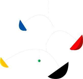 Mobile Leben & Faden (bunt)